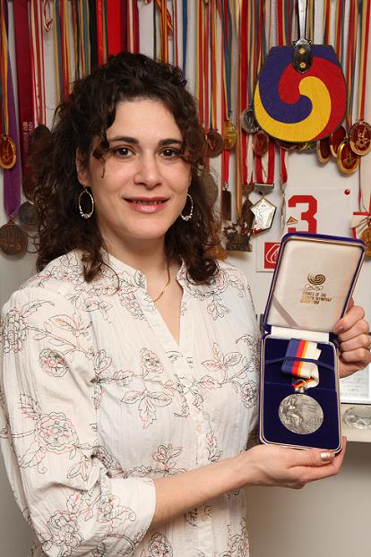 Celestina with her olympic medal!